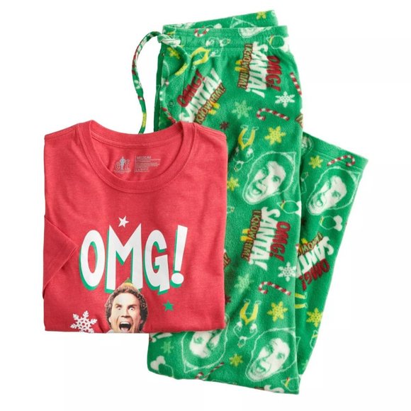 Men's Elf Will Ferell Tee & Sleep Pants Set - Picture 4 of 12